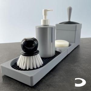 Kitchen Sink Organizer Sponge Holder Soap Dish Garbage Can