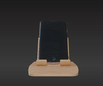 Desk Smartphone Holder with Smooth Contours – STL File