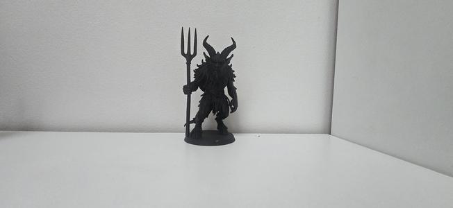 Halloween Dark Krampus – Black Demon with Trident
