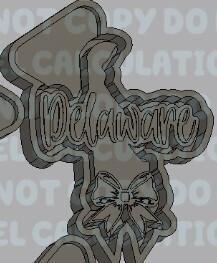 States with Bow Silicone Mold Housing - Delaware