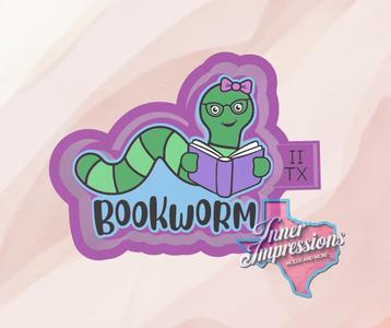 Cute Bookworm Freshie Mold