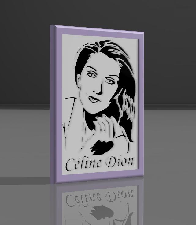 Celine Dion" decorative frame