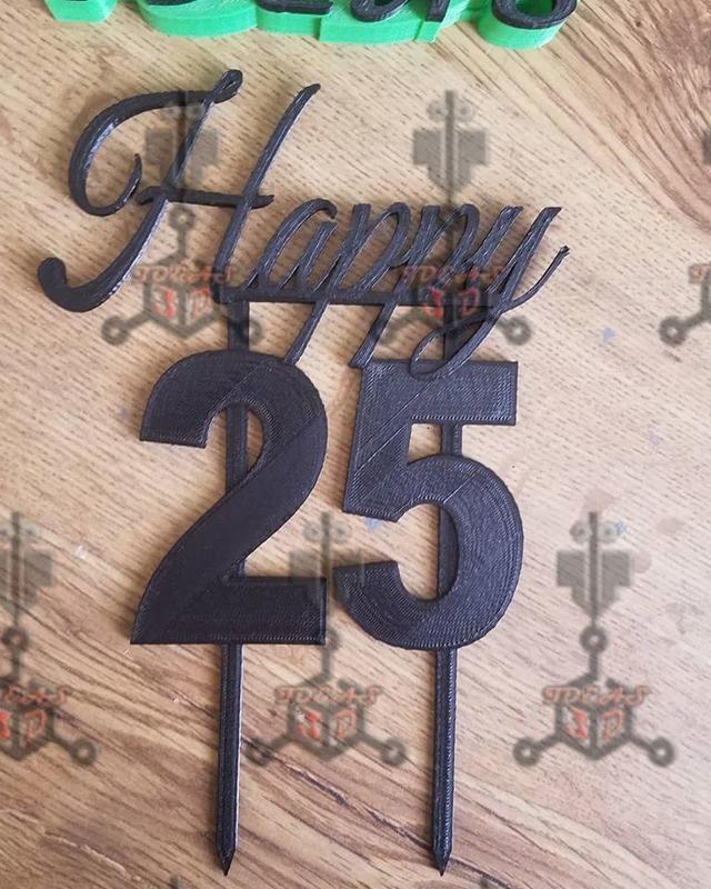 cake topper happy 25