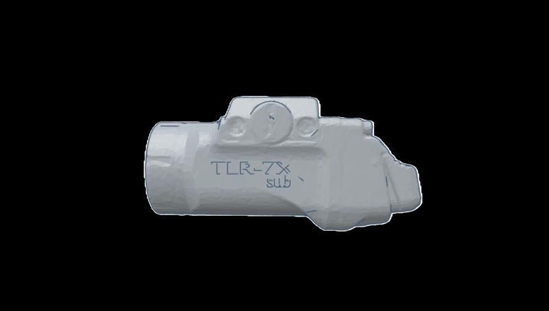 Streamlight TLR-7X Sub Weapon Light Real-Size Scan