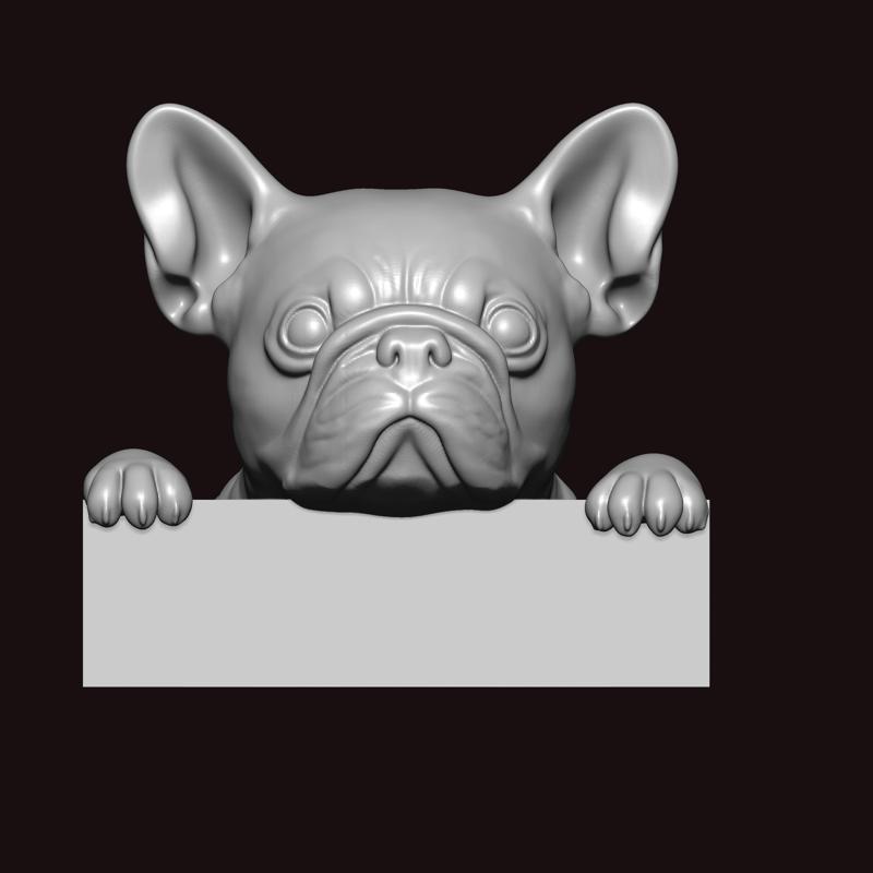 boston Terrier dog peaking pose 3d print