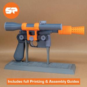 Han Solo DL-44 3D Model - A New Hope Version - Replica Prop for Cosplay - 3d Printable Star Wars Blaster