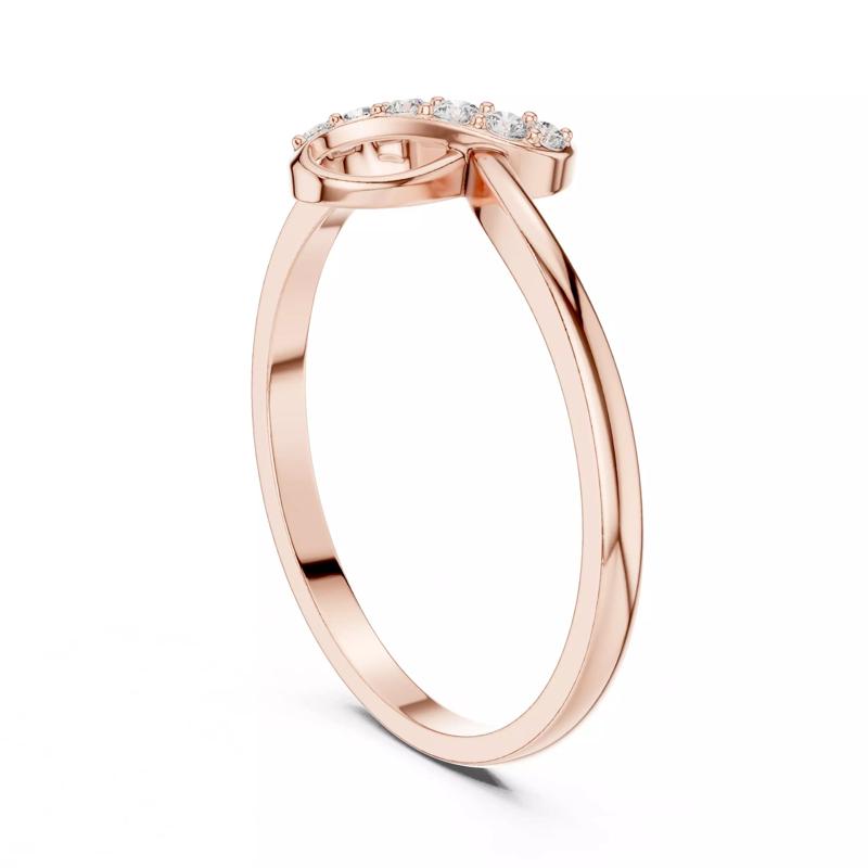 Round Diamond Infinity Engagement Wedding Ring 3DM STL Video