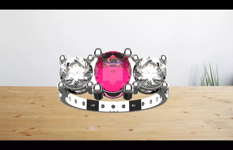 rodalite pink garnet ring