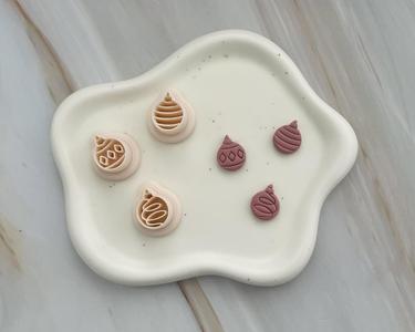 Christmas Tree Globes Polymer Clay Mini Cutters (1.5cm)