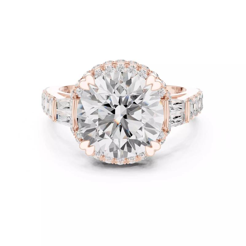 Round Asscher Baguette Diamond Wedding Ring 3DM STL Video