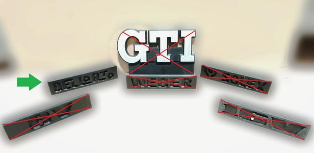 Dellorto Additional badge for VW Golf mk2 GTI Front Grill Emblem