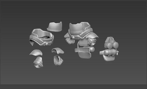 juggernaut armor 3d model Action Figures 1:12