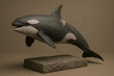 3D Orca Sculpture