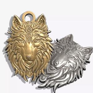 WOLF HEAD PENDANT M01