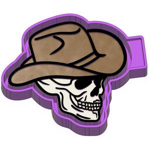 Cowboy Hat Skull Freshie STL Mold Housing