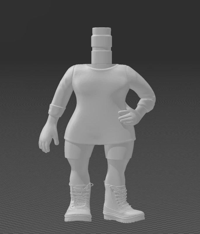 Funko Pop female body shorts and boots