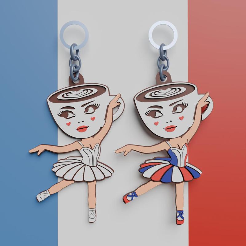 Capuchin ballerina keychain France