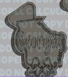 States with Bow Silicone Mold Housing - Georgia