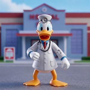 Donald Doctor - 3D Printable Model | Medical Cartoon Figure