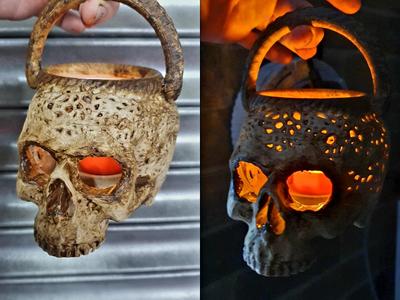 Voronoi Skull Halloween Lantern