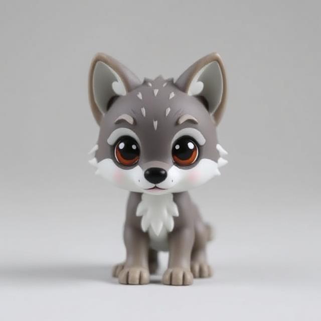 Adorable Mini Wolf – 3D Model of a Tiny Howler