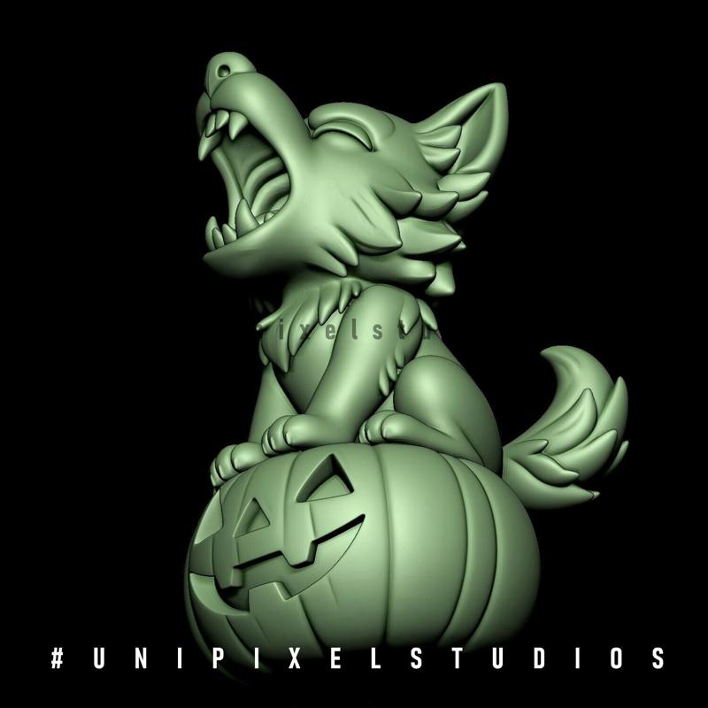 Halloween Cute Wolf  3D STL