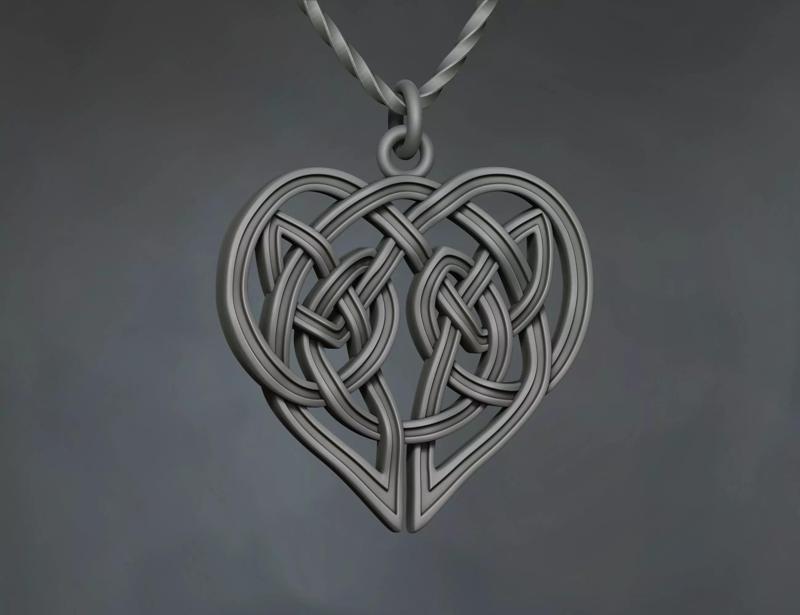 Celtic knot braided necklace pendant