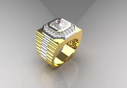 Luxury man Rolex design diamond ring model ror0001