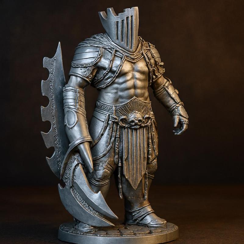 The Iron Sentinel – Epic Fantasy Warrior 3D Printable Statue