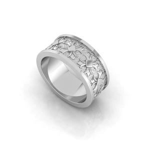 Medieval Cross Pattern Ring