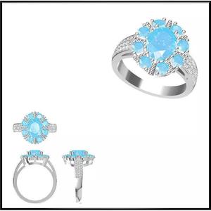 JCD Format Minimalist color stone rings jewelry cad programs