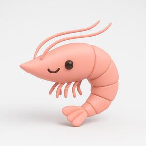 Cute Cartoon Shrimp