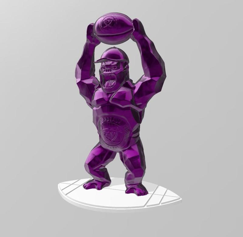 WILD KONG DU RUGBY UNION BORDEAUX BEGLES 20 CM XXL STYLE ORLISNSKI ALL TRAYS