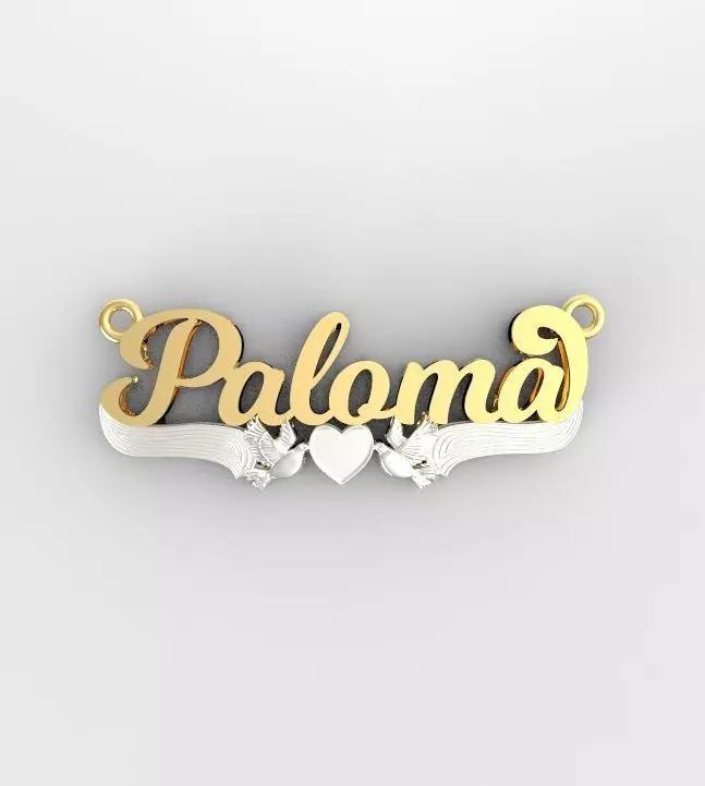Paloma name plate