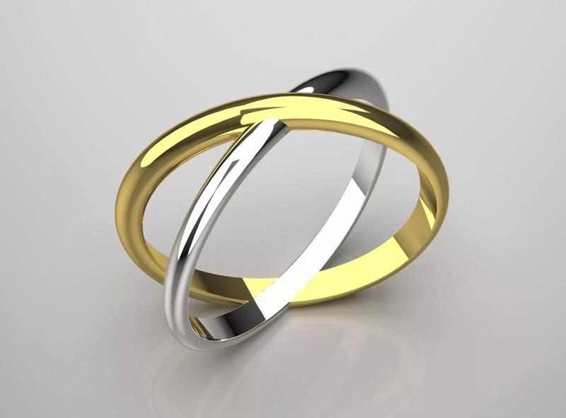 Two-tone double ring model gr0113