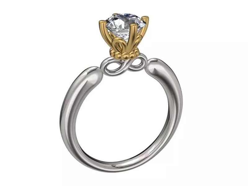 Infinity Solitaire Ring Model Separated Files- CC89