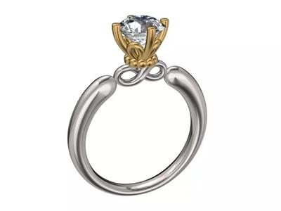 Infinity Solitaire Ring Model Separated Files- CC89