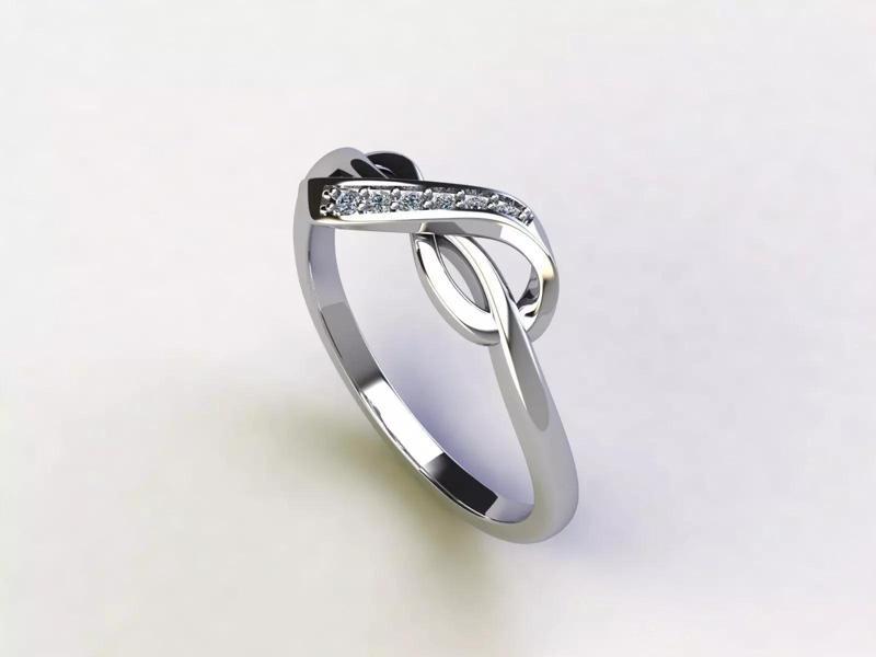 Infinity ring with stone band