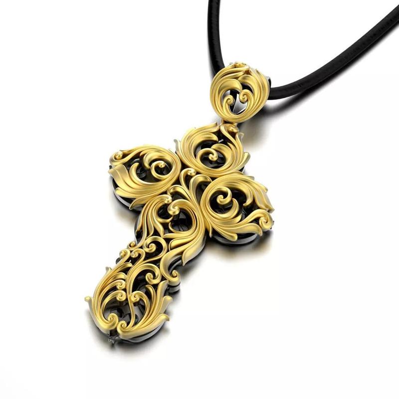 Jewelry Cross Pendant  0159 V1 Stylized 3dm Stl Fbx