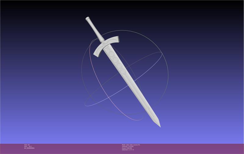 Fate Saber Alter Sword Printable Assembly