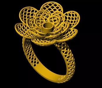 flower cocktail ring 3dm file