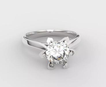 Arrow 6 claw 1 carat diamond ring