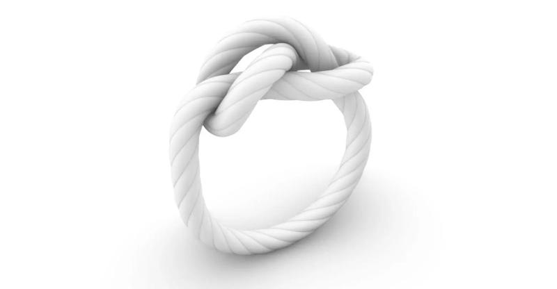 Figure-eight knot ring