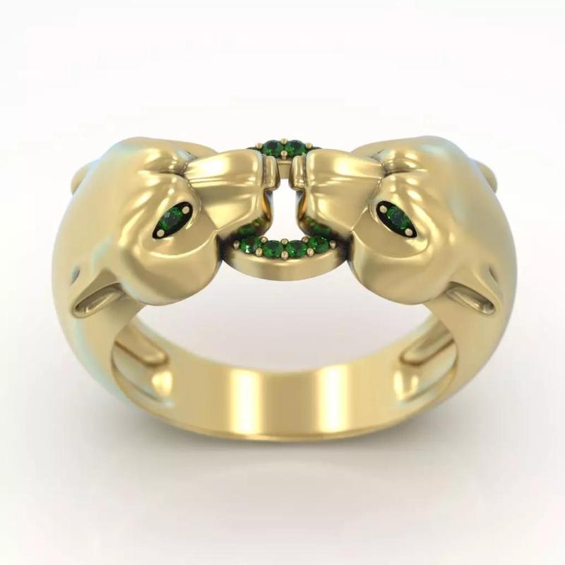 Fashion Ring two panthers