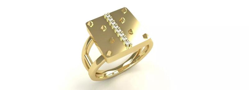 Fashion Ring Gold Silver Platinum Jewelry Size 11