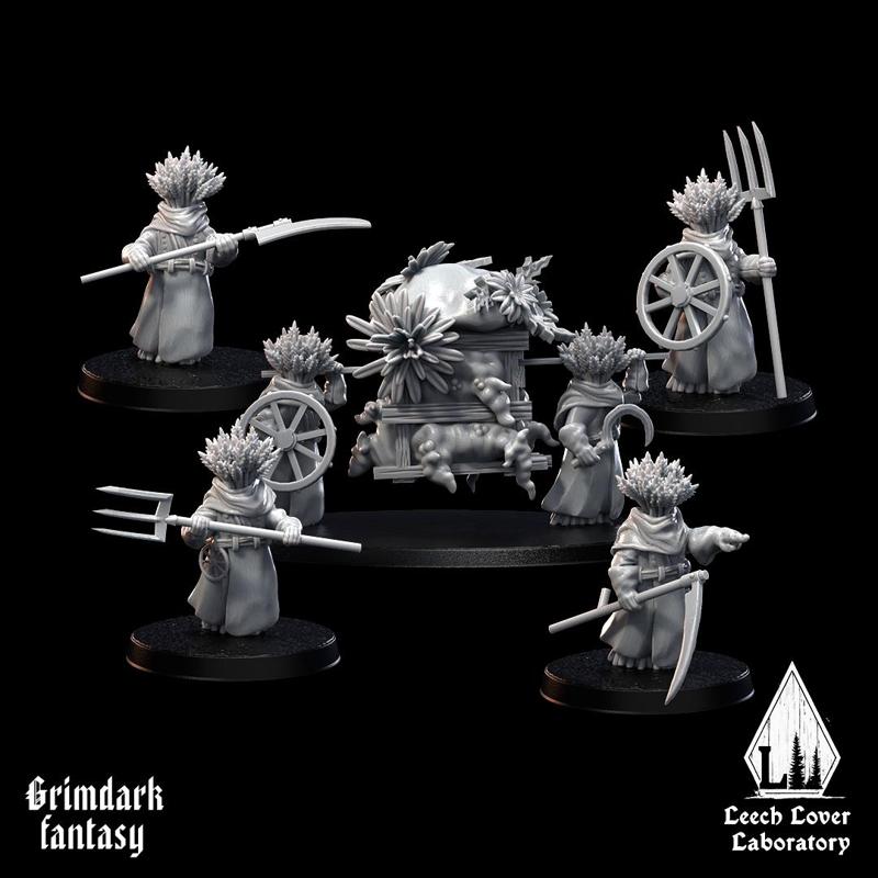 Ustilago Ttritici wheat brutes  and Her Dandelion noble high for grimdark wargames