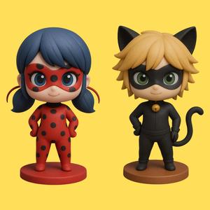 Ladybug and Cat Noir