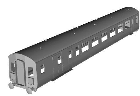 BR Class 126 DMU motor brake coach intermediate end 1/43 scale