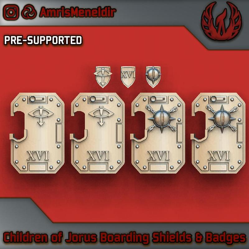 Children of Jorus Boarding Shields And Badges