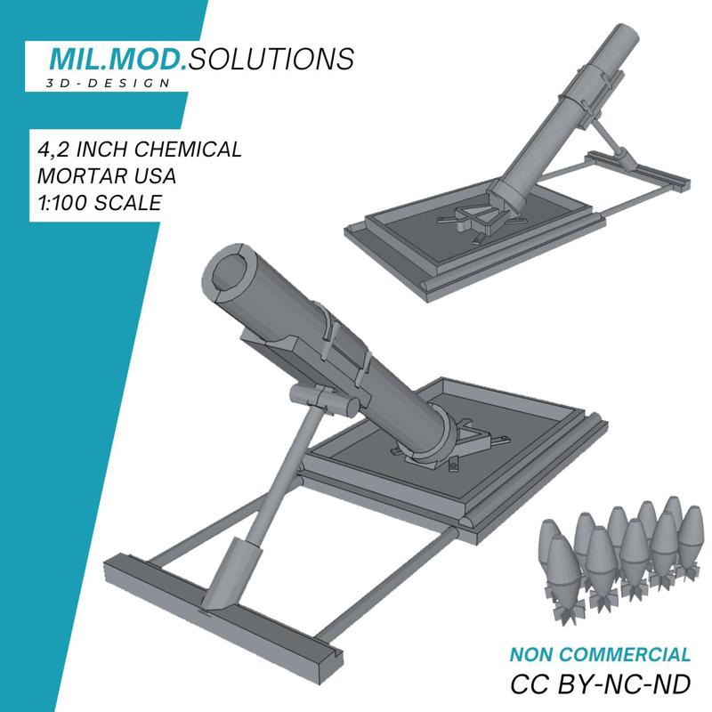 4.2 inch USA chemical mortar for bolt action (28mm)